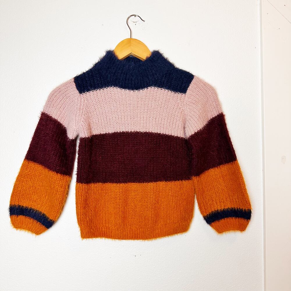 MinyMo Eyelash Color Block Stripe Sweater sz 6Y